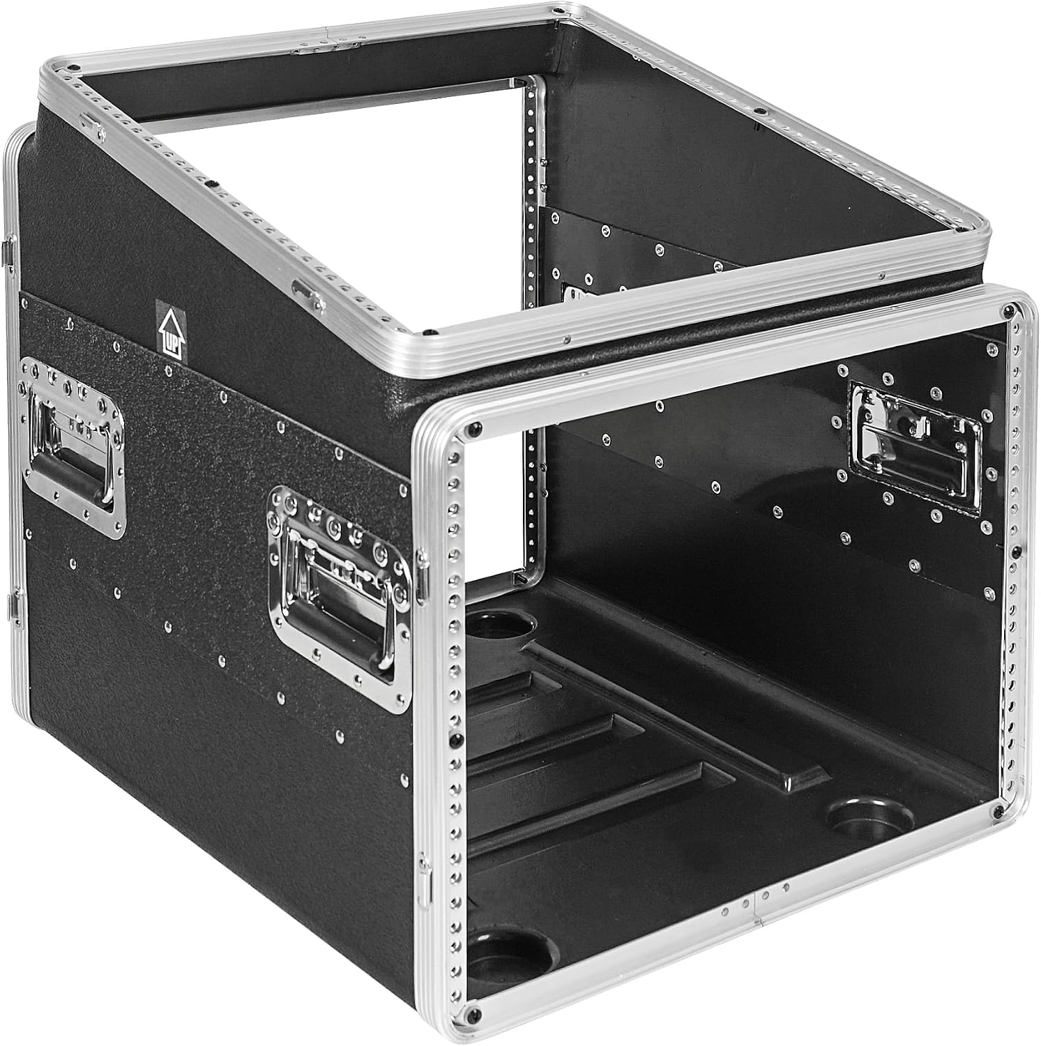 Sound Town Lightweight and Compact 8U ATA ABS Rack Case, with Slant Mixer Top, 21' Depth, 10U Top and 8U Side Spaces (STMR-A10X8U)