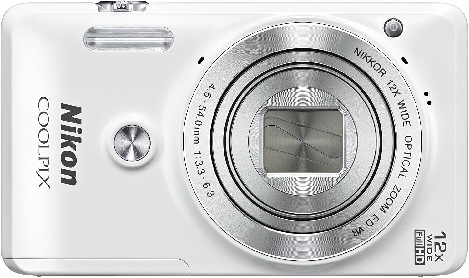 Nikon COOLPIX S6900 16MP Digital Camera with 12x Zoom, Natural White (International Version, No Warranty)
