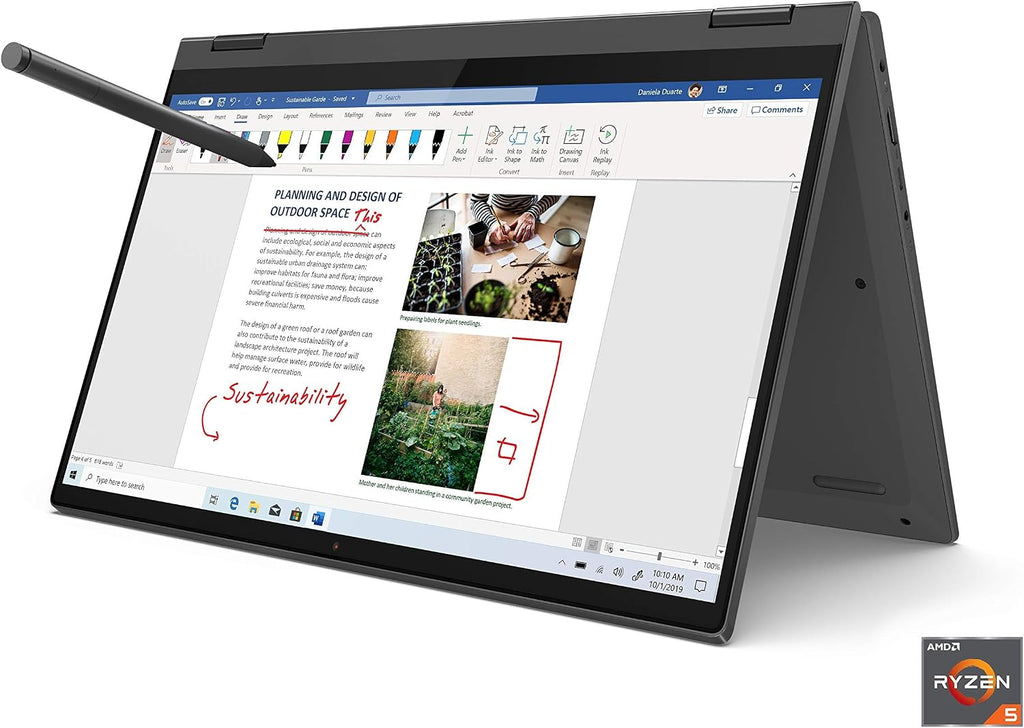 Lenovo Flex 5 14' FHD IPS Touchscreen Premium 2-in-1 Laptop, AMD 4th Gen Ryzen 5 4500U, 16GB RAM, 512GB PCIe SSD, Backlit Keyboard, Fingerprint Reader, Digital Pen Included, Windows 10
