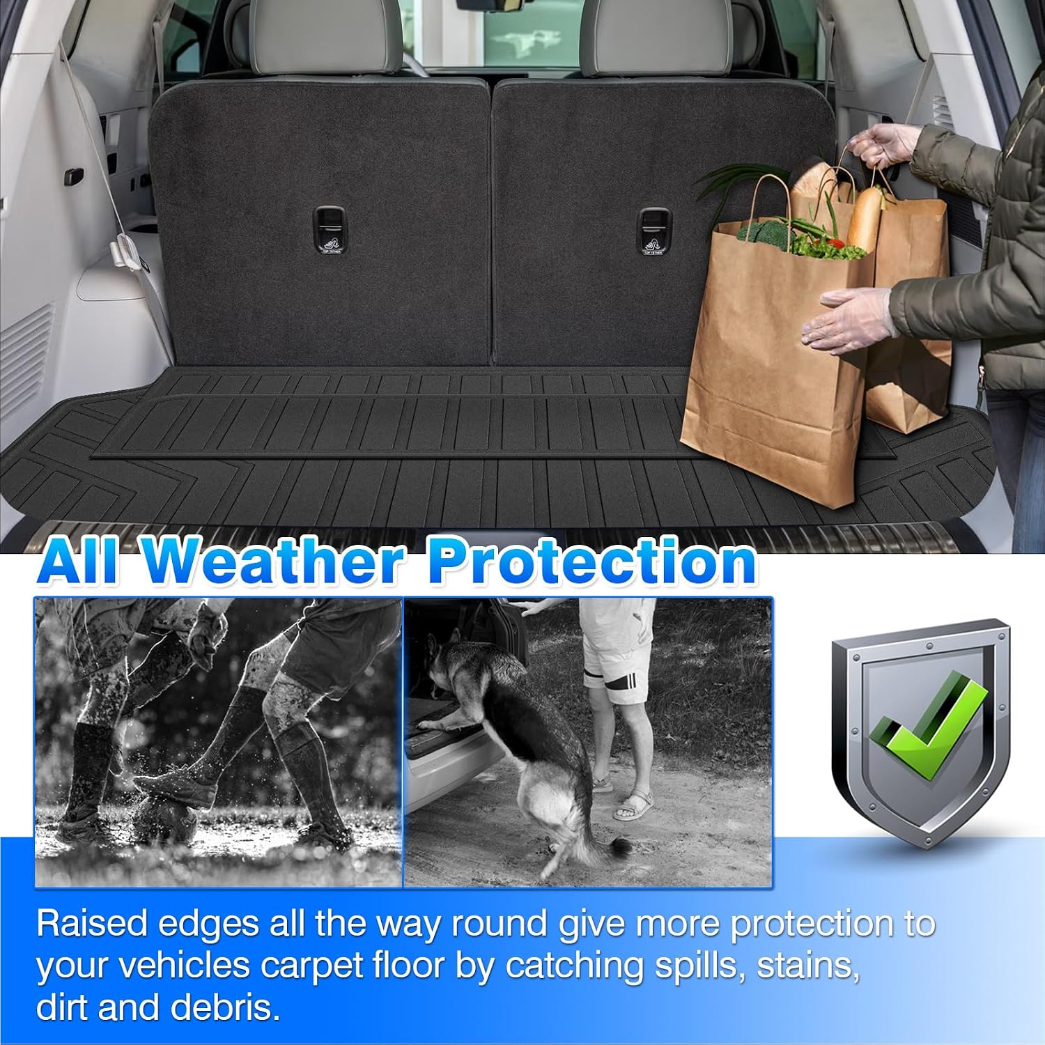 Ioniq 9 Floor Mats - Car Mats for Hyundai Ioniq 9 6 Seats 2025, All Weather Floor Mats and Cargo Liner for Ioniq 9 Accessories, Heavy Duty Rubber Mats, Car Accessories