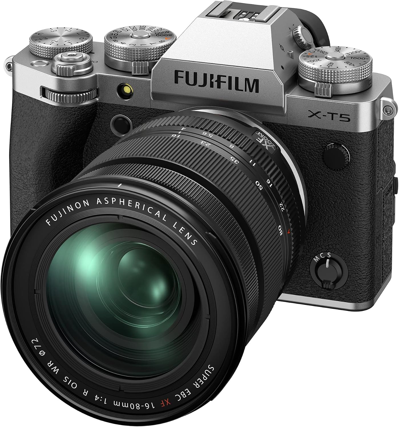 FUJIFILM X-T5 Mirrorless Digital Camera XF16-80mm Lens Kit - Silver
