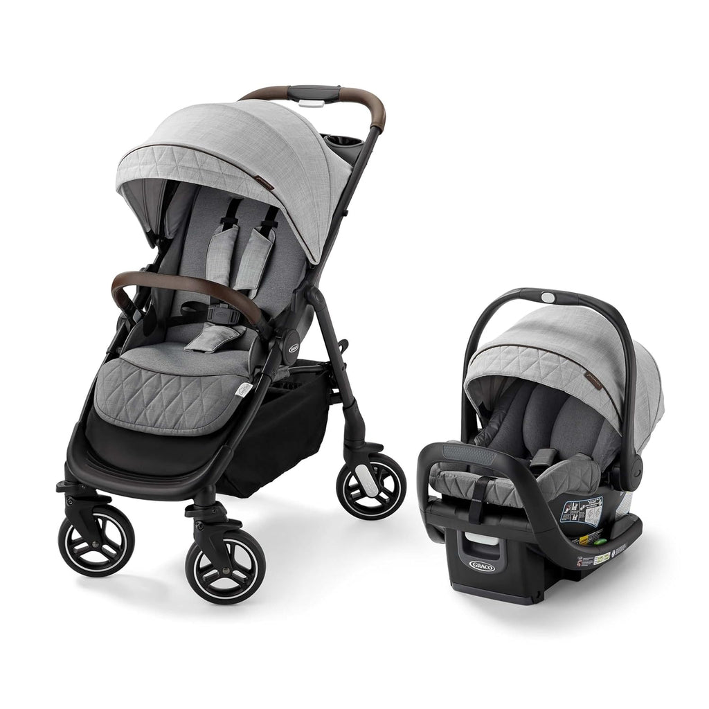 Graco® Premier Merge Travel System, 3-in-1 Car Seat Stroller Combo with EZ Spin Wheels for 360 Rotation,Includes SnugRide SnugFit 35 LX Infant Car Seat, Midtown