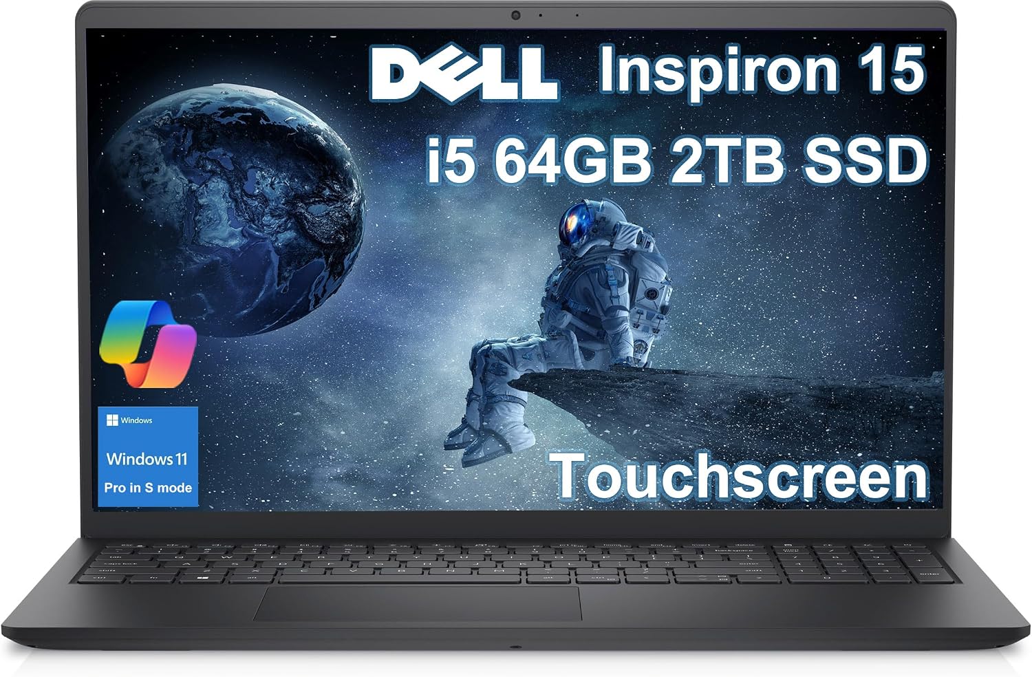 Dell Inspiron 15 Touchscreen Laptop (15.6' FHD LED, Intel 10-Core i5-1334U (> i7-1255U), 64GB RAM, 2TB SSD) Inspiron 3000 3530 for Business, Home, Fast Charge, Webcam, Win 11 Pro in S w/ Copilot