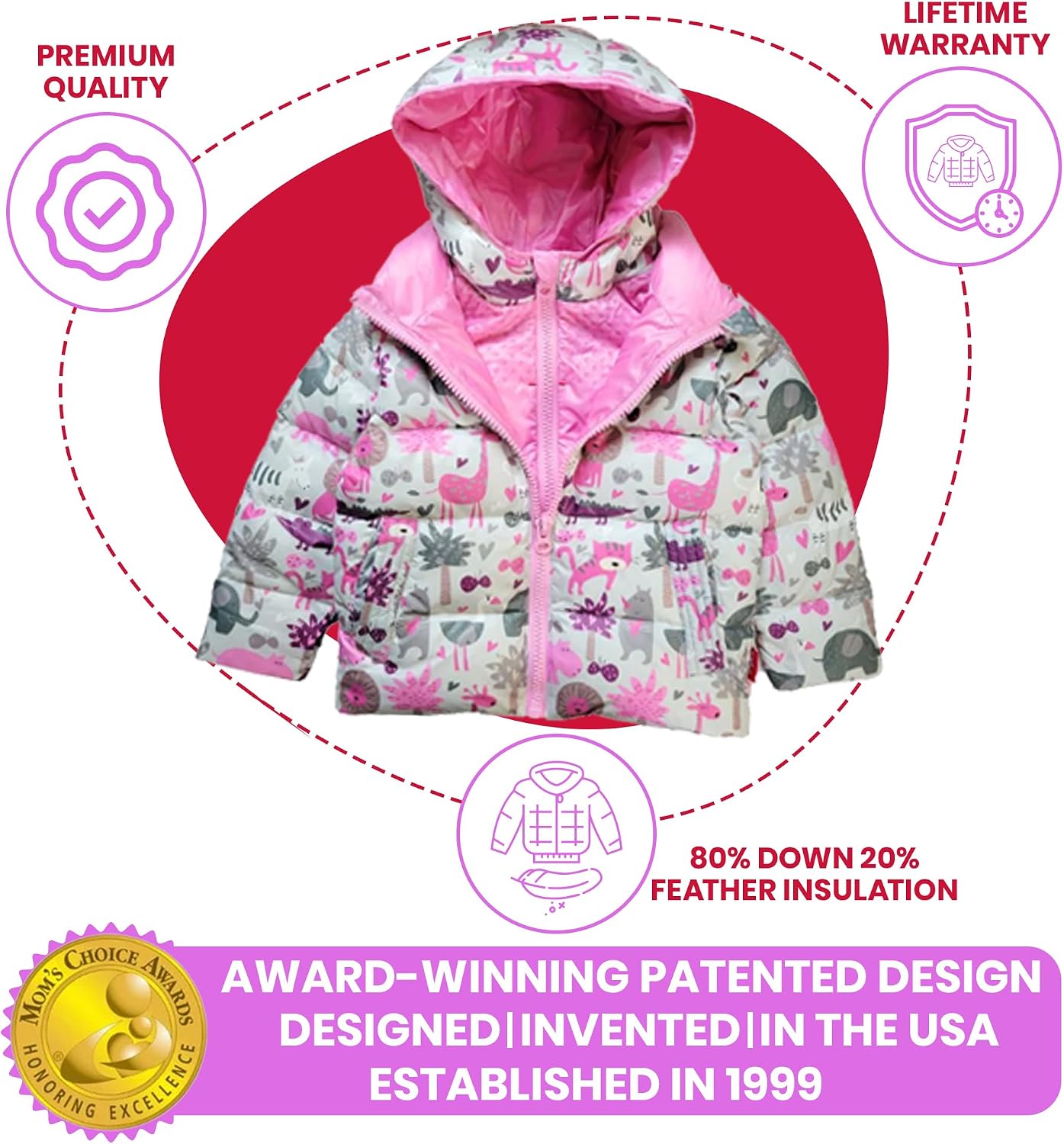 ONE KID The Road Coat Down | Car Seat Safe Winter Jacket | Crash Tested | Unisex | 12 Months-8 Years