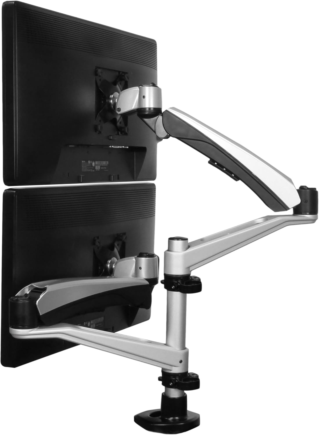 StarTech.com Desk Mount Dual Monitor Arm - Articulating - Supports VESA Monitors 12'' to 30' (19.8lb/9kg) - Adjustable - Grommet/Desk Mount - Premium - Silver, TAA (ARMDUAL30)