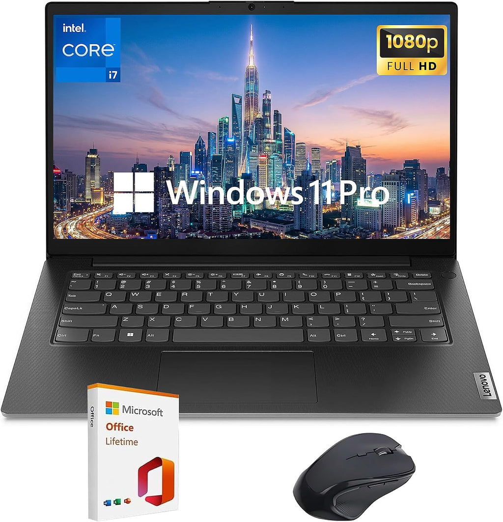 Lenovo V14 G4 Business Laptop, 14' FHD Anti-Glare, Intel Core i7-13620H, 40GB RAM, 1TB SSD, Privacy Shutter Webcam, Windows 11 Pro, Includes Accessory Kit & Office Lifetime, Thin & Portable, Black