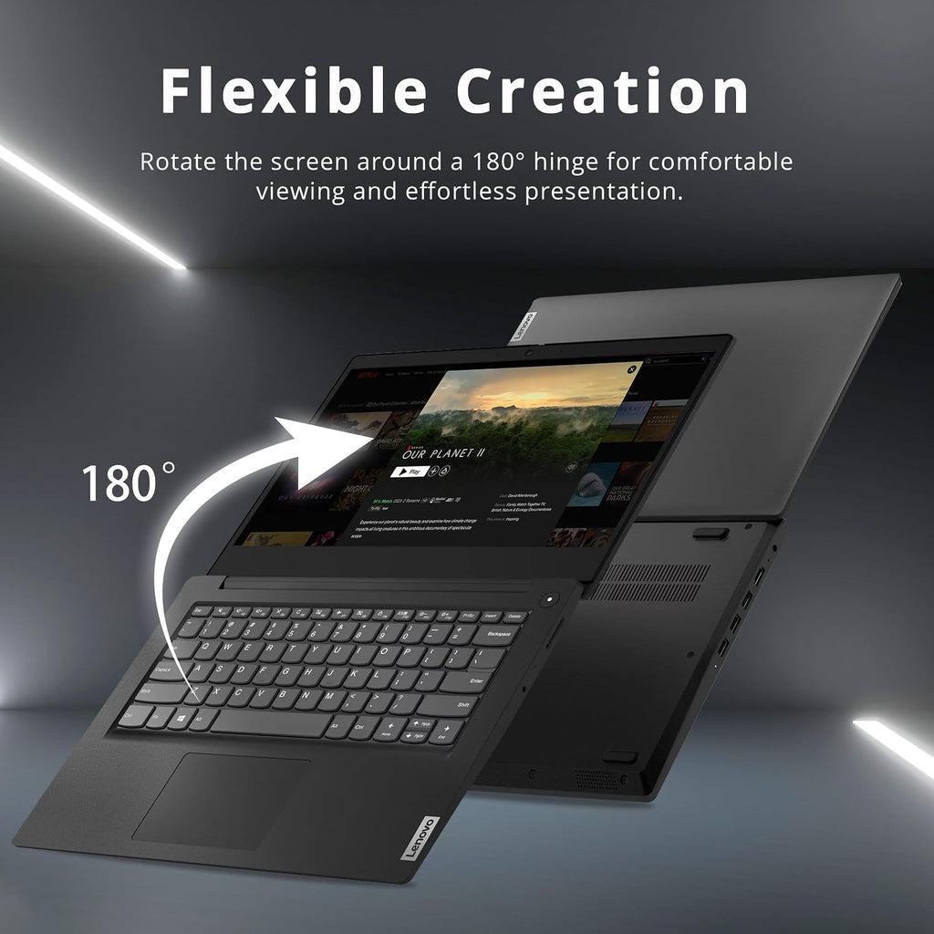 Lenovo Ideapad 3 14' HD Laptop, Intel Pentium Gold 6405U Processor, 8GB RAM, 256GB PCIe SSD, UHD Graphics, Speakers, WiFi, Webcam, Bluetooth, Win 10 S, Black, 32GB Hotface USB Card