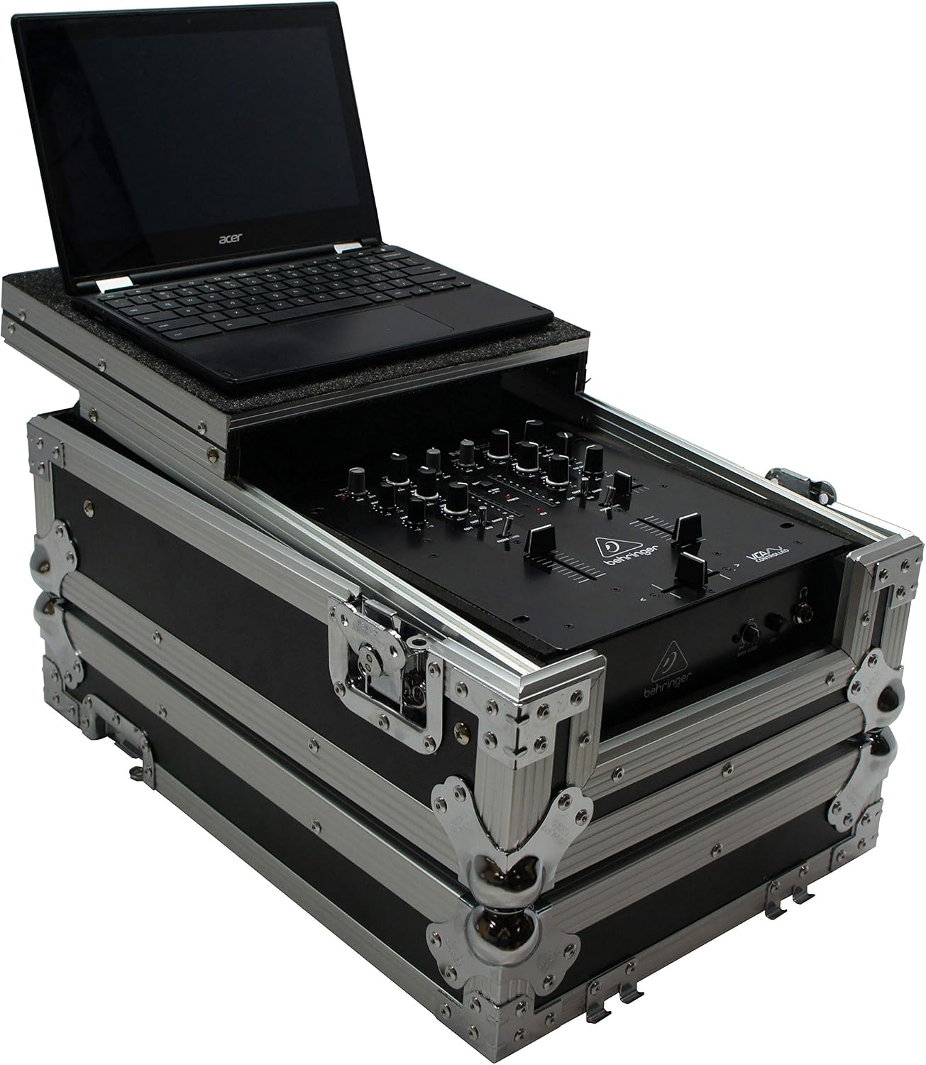 Harmony Audio HC10MIXLT Flight DJ Laptop Glide 10' Mixer Custom Case Compatible with Gemini MM-1