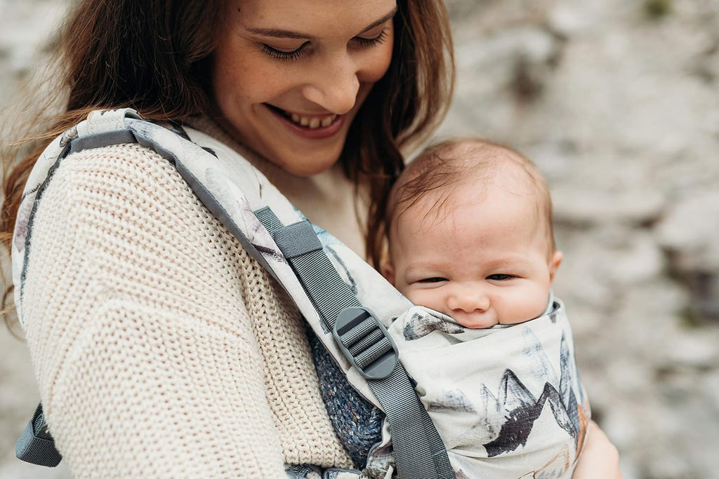 Boba X Baby Carrier - Newborn to Toddler Adjustable, 2-in-1 Convertible Front and Backpack Carrier 7 to 45 lbs, Ergonomic Baby Carrier with Crossable Straps (Call of the Mountains)