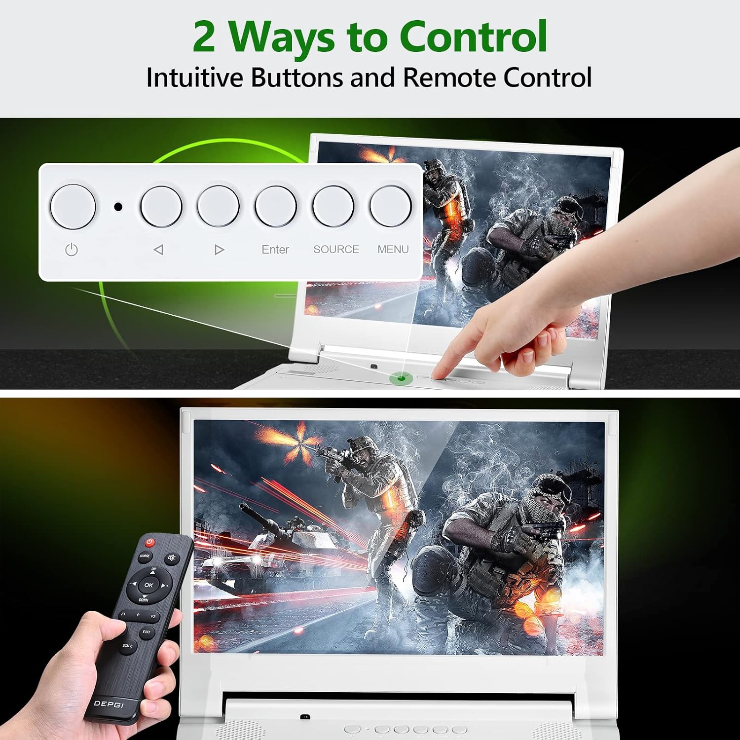 DEPGI 12.5' Portable Gaming Monitor for Xbox Series S (not Included), 1080P Full HD Display with IPS Screen Dual HDMI 2, Support HDR Freesync 3 Game Modes, for Travel Outdoor Indoor Use