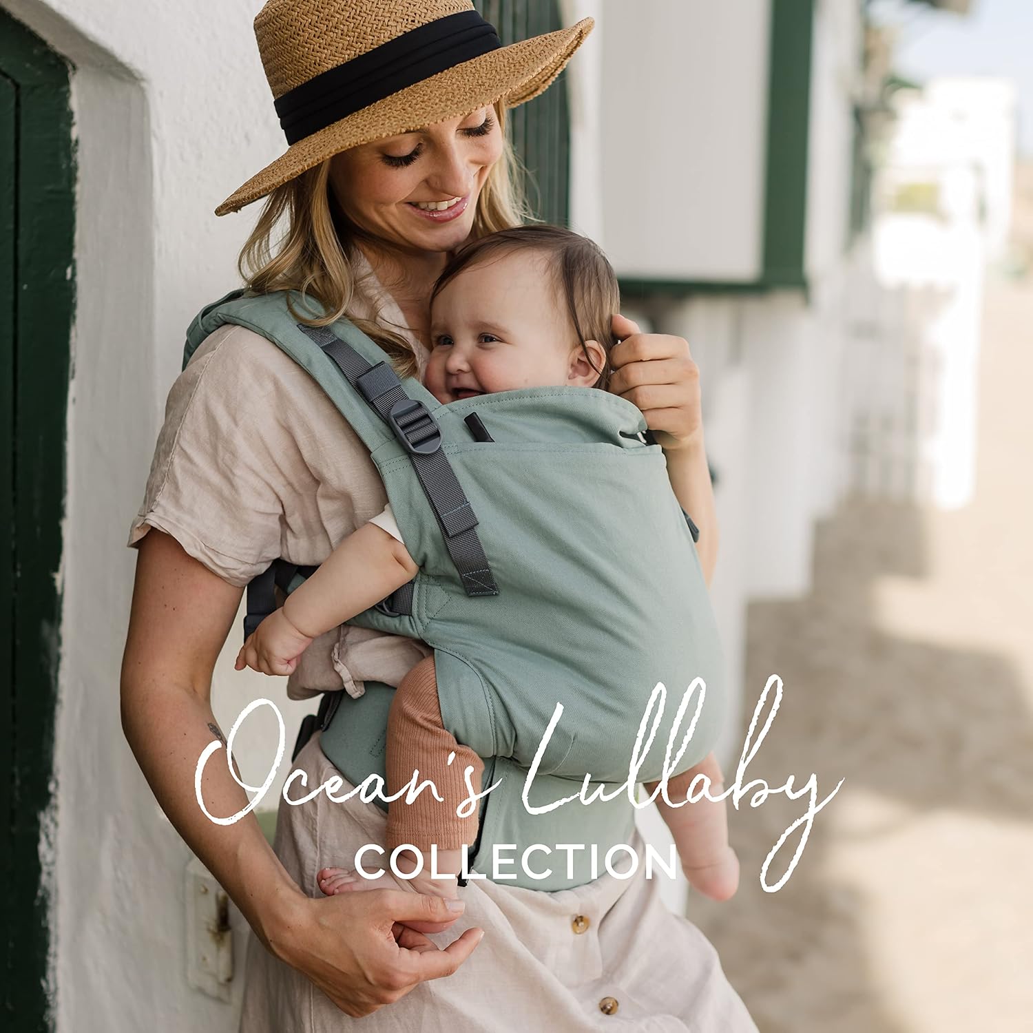Boba X Baby Carrier - Newborn to Toddler Adjustable, 2-in-1 Convertible Front and Backpack Carrier 7 to 45 lbs, Ergonomic Baby Carrier with Crossable Straps (Seafoam)