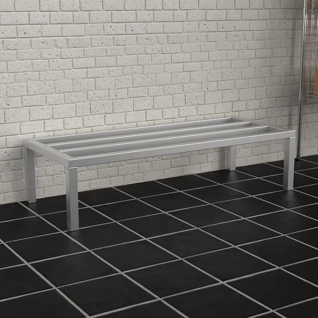 48'' x 20'' x 12'' Aluminum Welded NSF Certified Dunnage Rack - 1685 lb. Capacity, for Restaurant, Storage, Warehouse, Garage