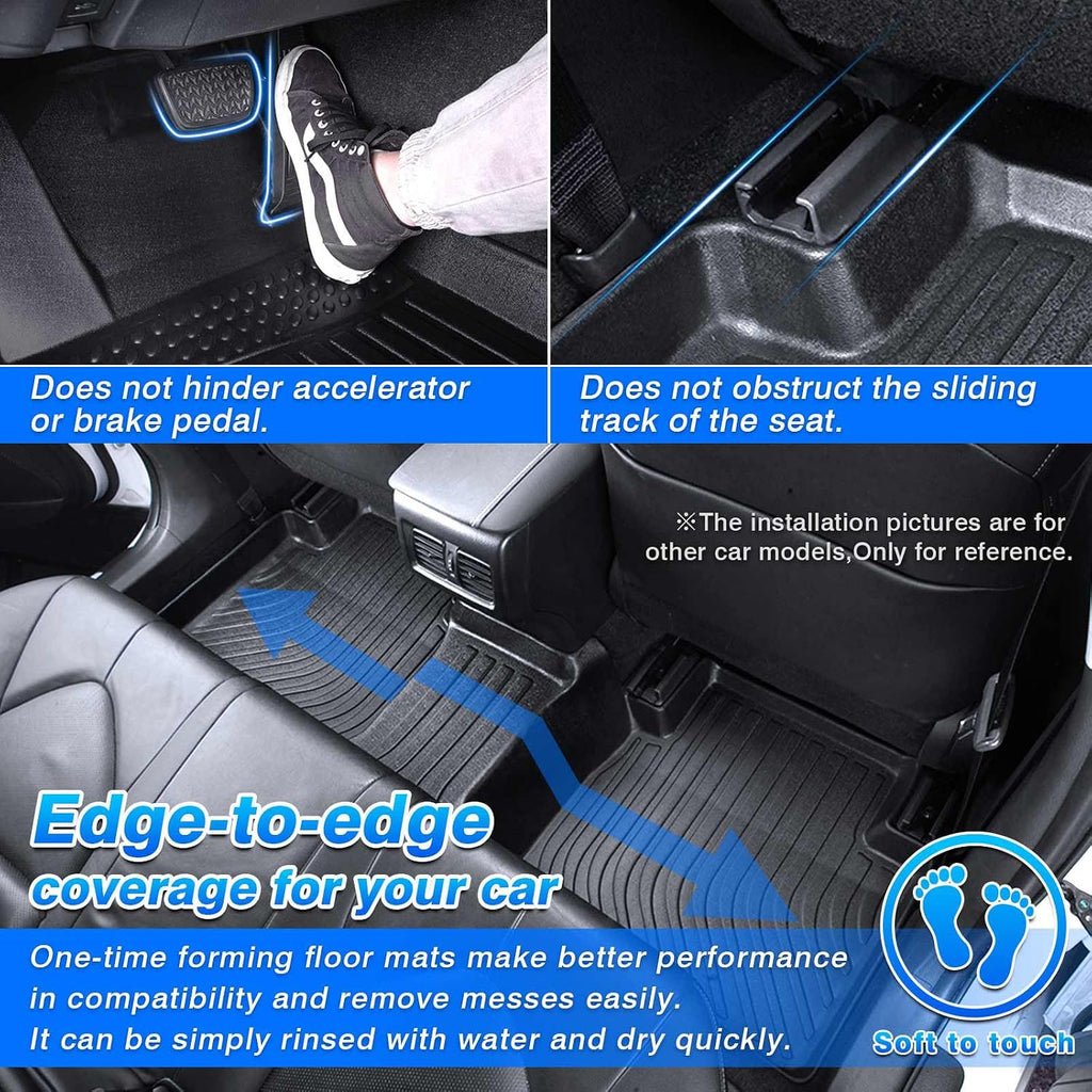 Cartist Floor Mats and Cargo Liner Fit for Hyundai Kona 2018-2023/Kona N 2022-2023 (No Electric Models) All Weather Floor Mat Kona Accessories Heavy Duty Carpet Protection