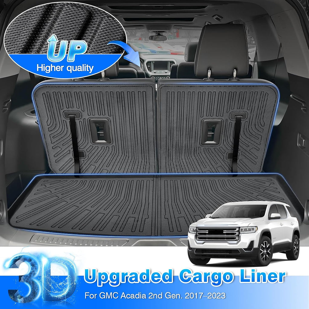 Cartist Floor Mats Fit for GMC Acadia 2017-2023 6-Passenger, All Weather Floor Mat & and Cargo Liner for Acadia Accessories, Heavy Duty Carpet Protection