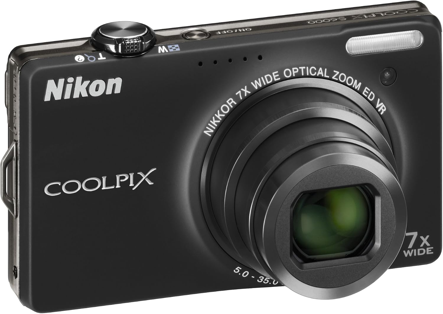 Nikon Coolpix S6000 14 MP Digital Camera with 7x Optical Vibration Reduction (VR) Zoom and 2.7-Inch LCD (Black)