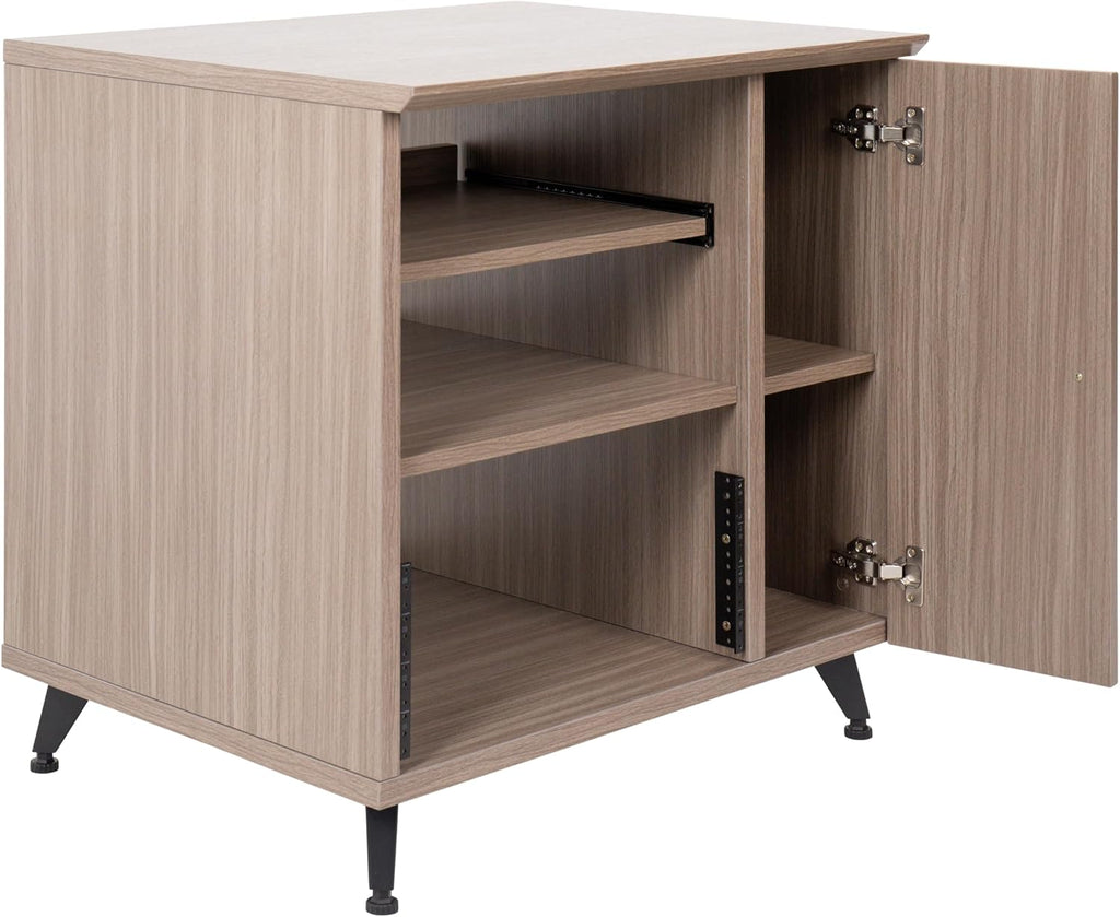 Gator Frameworks Elite Furniture Series Sidecar Cabinet with with Configurable Rack Space & Shelving (GFW-ELITESIDECAR-Gry)