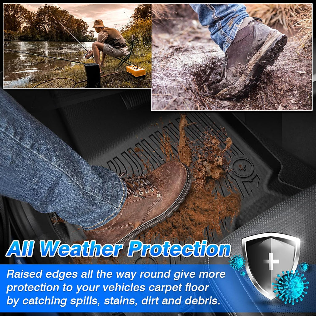 Cartist Ford Expedition max Floor Mats for 2025 2026 Expedition max (7 Seats) Accessories All-Weather Waterproof Car Floor Mats & Cargo Liner for Ford Expedition max 2025 2026
