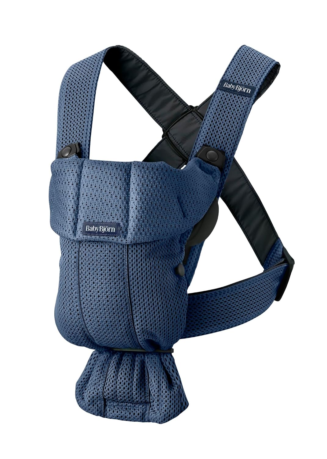 BabyBjörn Baby Carrier Mini,Navy Blue, 3D Mesh | Newborn Carrier (7-15 lbs), Ergonomic, Easy-to-Use