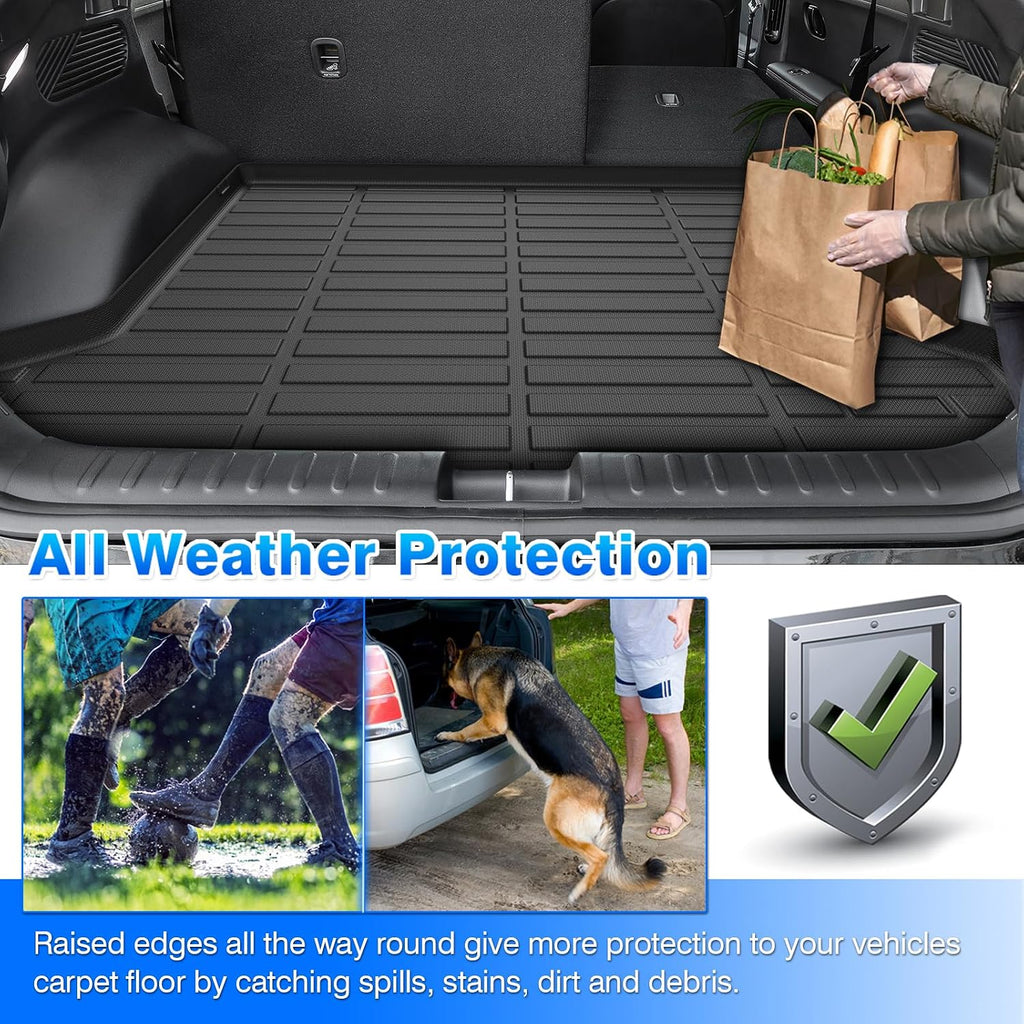 Cartist Floor Mats and Cargo Liner Fit for Ioniq 5 2022-2024 (with Unmovable Console) All Weather Floor Mat Ioniq 5 Accessories Heavy Duty Carpet Protection