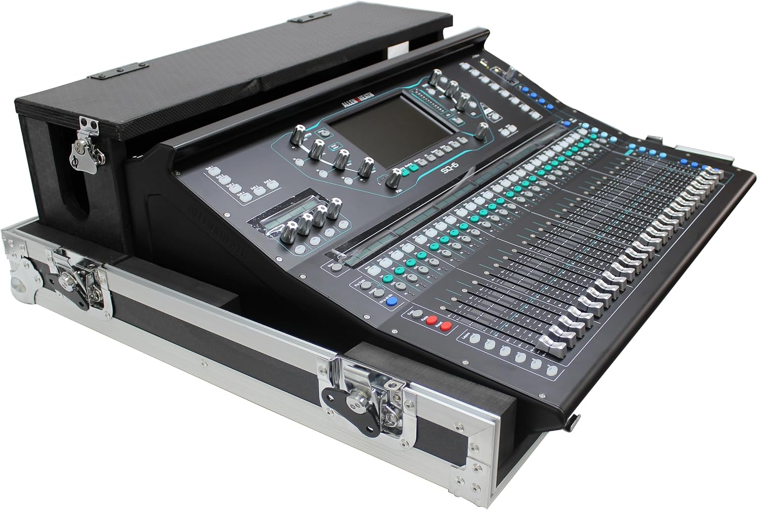 ProX XS-AHSQ6DHW ATA Digital Audio Mixer Flight Case for Allen & Heath SQ6 Console with Doghouse compartment and Caster wheels