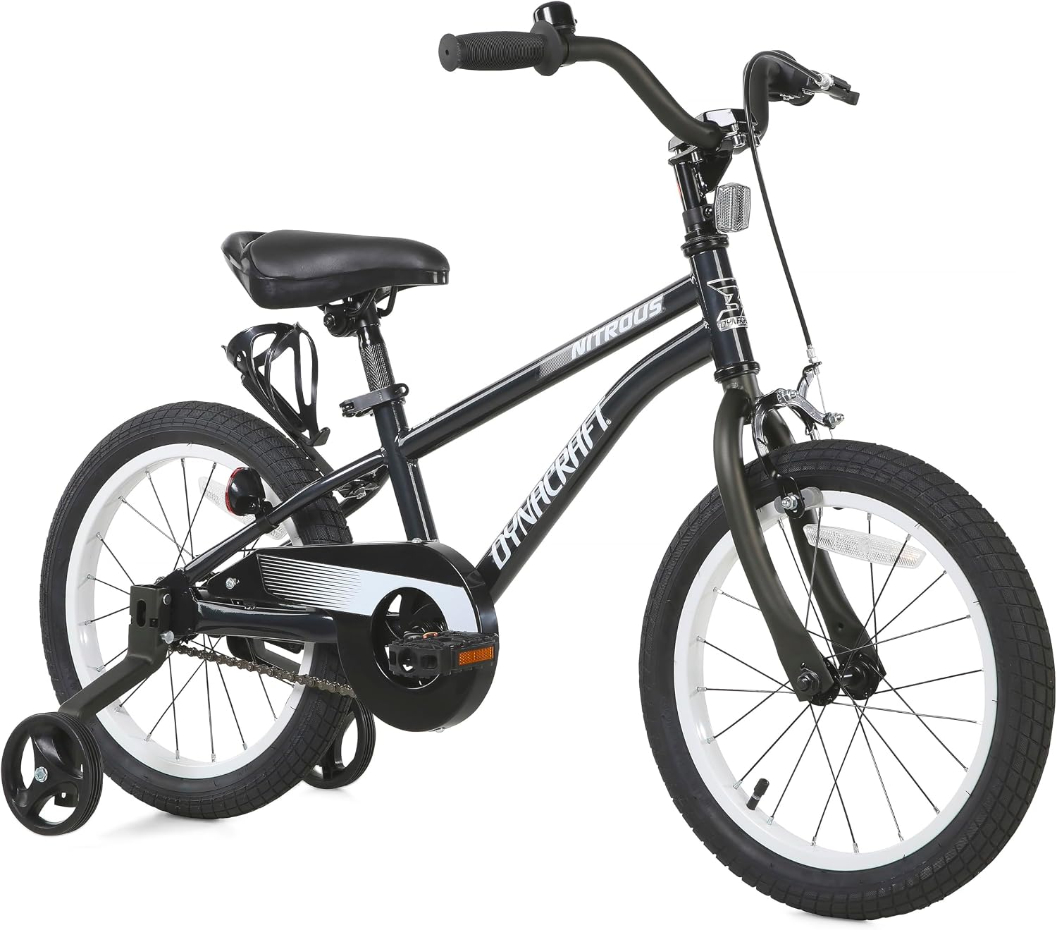 Dynacraft Nitrous 16, 18, and 20 Inch Kids Bike, Boys Bike with Training Wheels, Easy Assembly Kids Bicycle, Bicycle for Kids Age 5-12, Bike for 5 Year Old Boy, Bike with Training Wheels or Kickstand