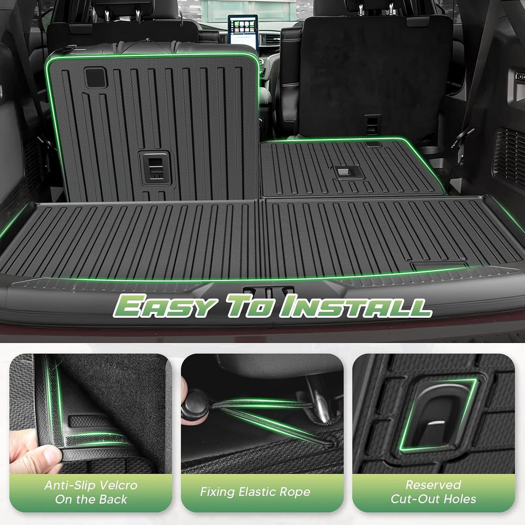 Cartist Floor Mats for Ford Explorer (Only for 7 Seats) 2020-2025 2026, All Weather Cargo Liner for Explorer Accessories, Heavy Duty Car Mats, Car Accessories