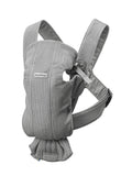 BabyBjörn Baby Carrier Mini, Gray, 3D Mesh | Newborn Carrier (7-15 lbs), Ergonomic, Easy-to-Use