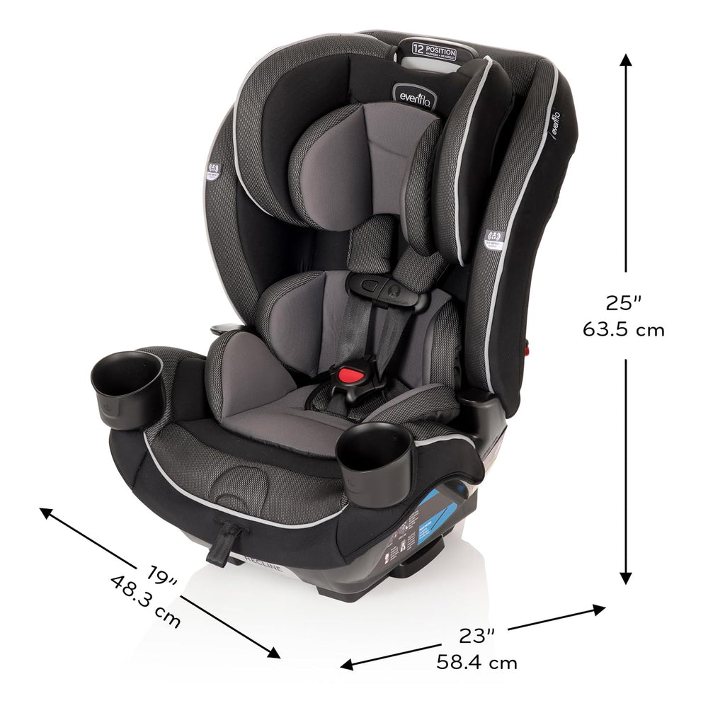 Evenflo EveryKid 3-in-1 Convertible Car Seat (Livingston Gray)