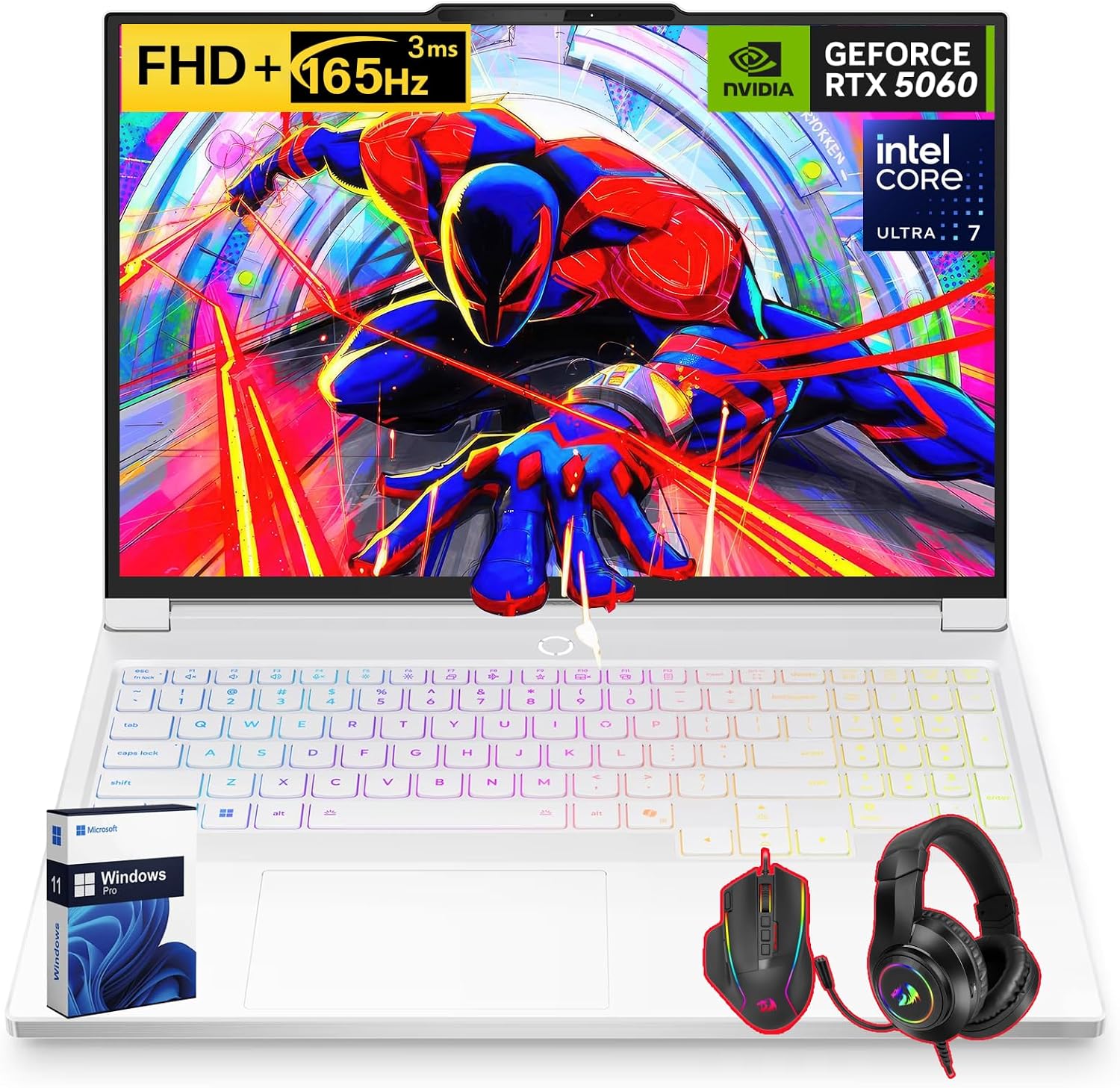 Lenovo Legion 7i Gaming Laptop 2025, Intel Core Ultra 7 255HX(Up to 5.2GHz), NVIDIA GeForce RTX 5060, 16' 165Hz 2.5K OLED, 32 GB DDR5 5600MT/s, 2 TB SSD, Backlit Keyboard, Windows 11 Pro, Accessories