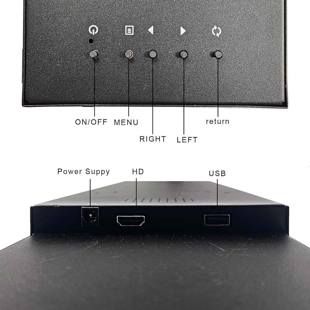 VSDISPLAY 19 Inch IPS Stretched Bar LCD Display 1920x360 Autoplay Monitor for Advertising Extra Display Gaming Cabinet Topper Monitor with USB Ports
