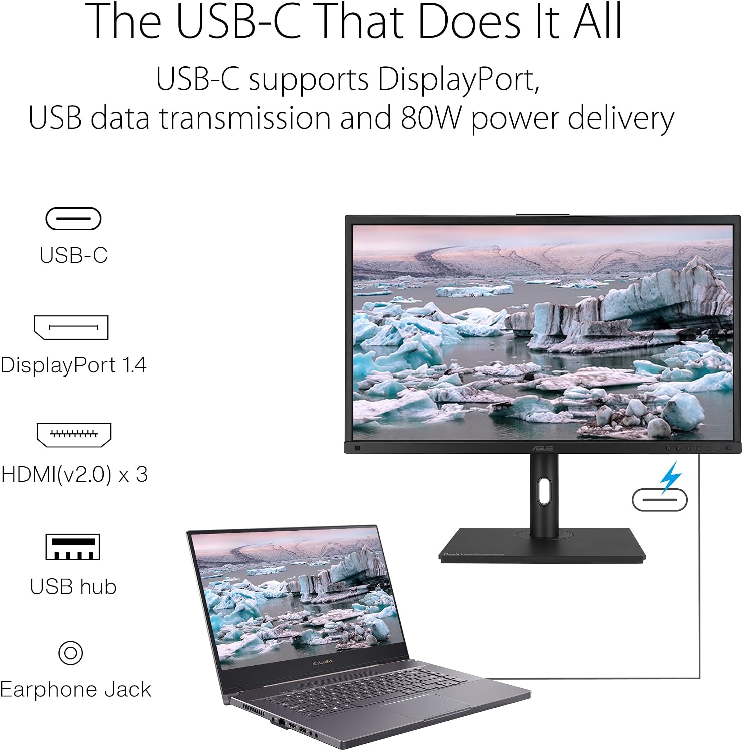 ASUS ProArt Display 27'4K HDR RGB OLED Professional Monitor (PA27DCE-K) - UHD (3840 x 2160), 99% DCI-P3, HLG, ΔE < 1, USB-C PD 80W, Hardware Calibration, Calman Ready, X-rite i1 Display Pro Calibrator