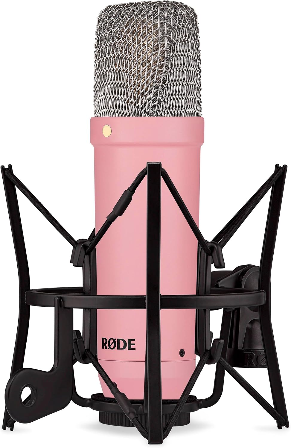 Rode NT1 Signature Series - Pink Condenser Microphone with SM6 Shockmount, Tripod Base Microphone Stand and Pop Filter