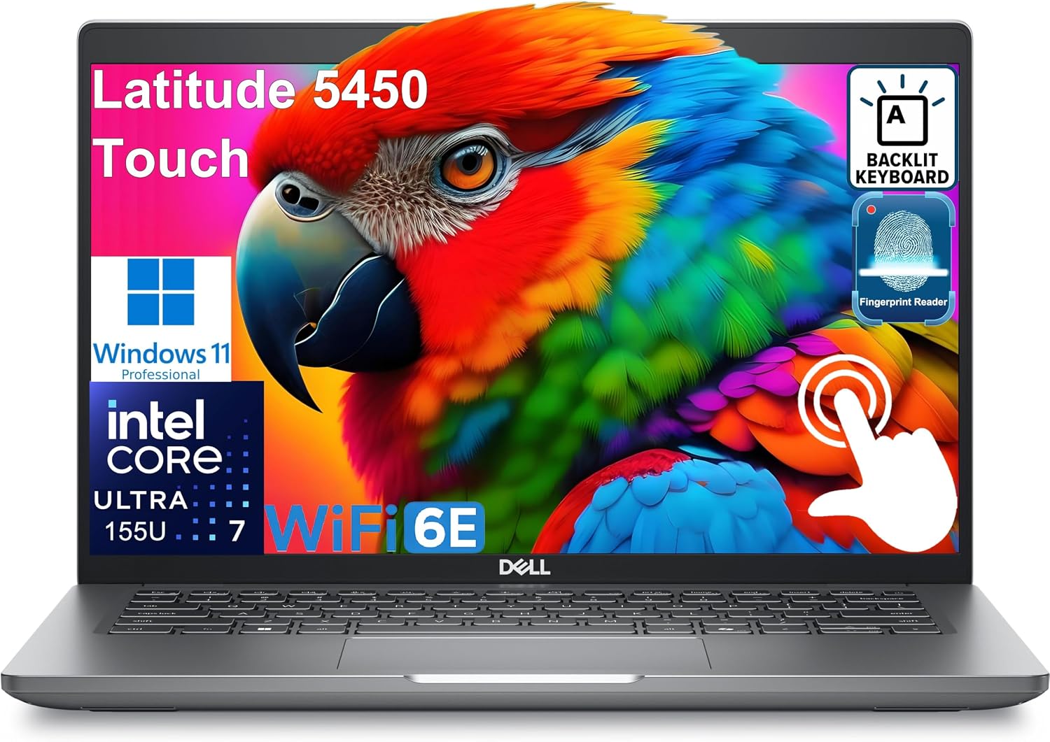 Dell Latitude 5450 14' Touchscreen FHD Business Laptop Computer, Intel 12-Core Ultra 7 155U, 32GB DDR5 RAM, 1TB PCIe SSD, WiFi 6E, 2 Thunderbolt 4, Backlit Keyboard, Fingerprint Reader, Windows 11 Pro