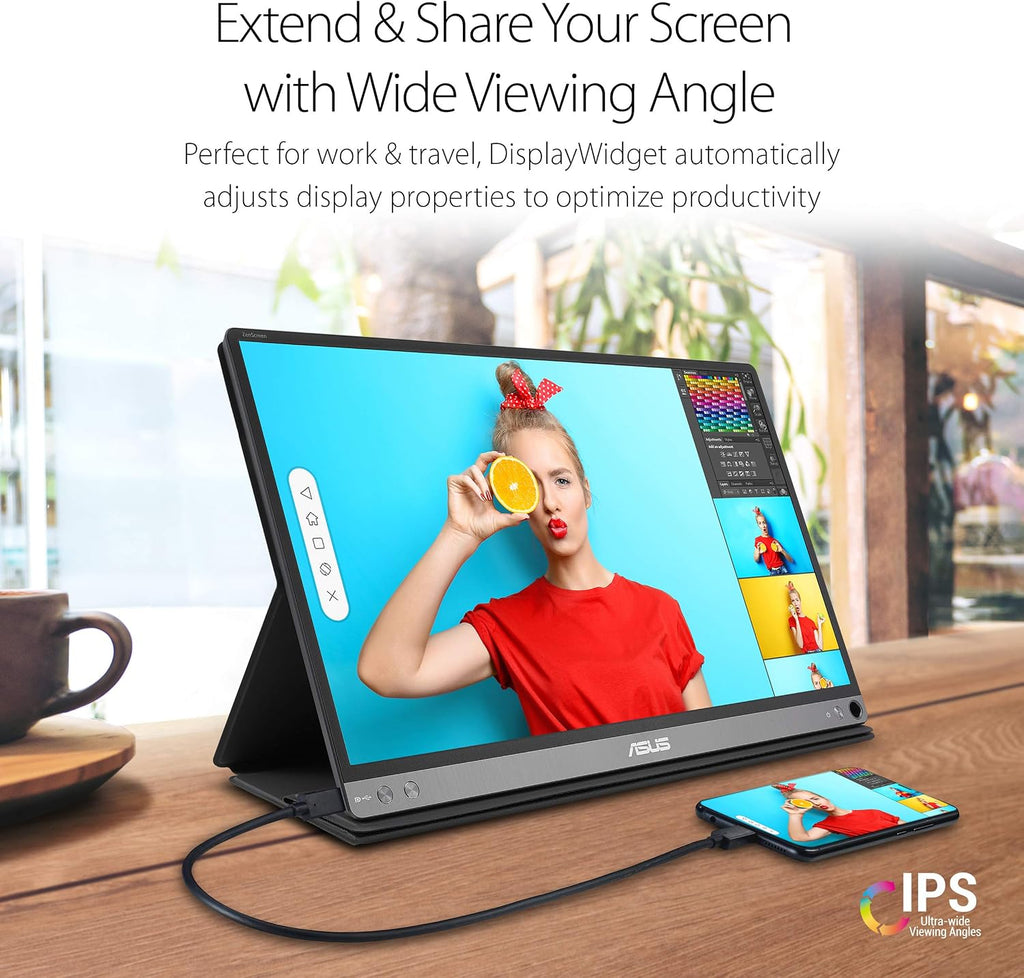 ASUS Zenscreen MB16ACM 15.6' Portable Monitor Full HD (1920 X 1080) IPS Eye Care USB Type-C Anti-Glare Screen