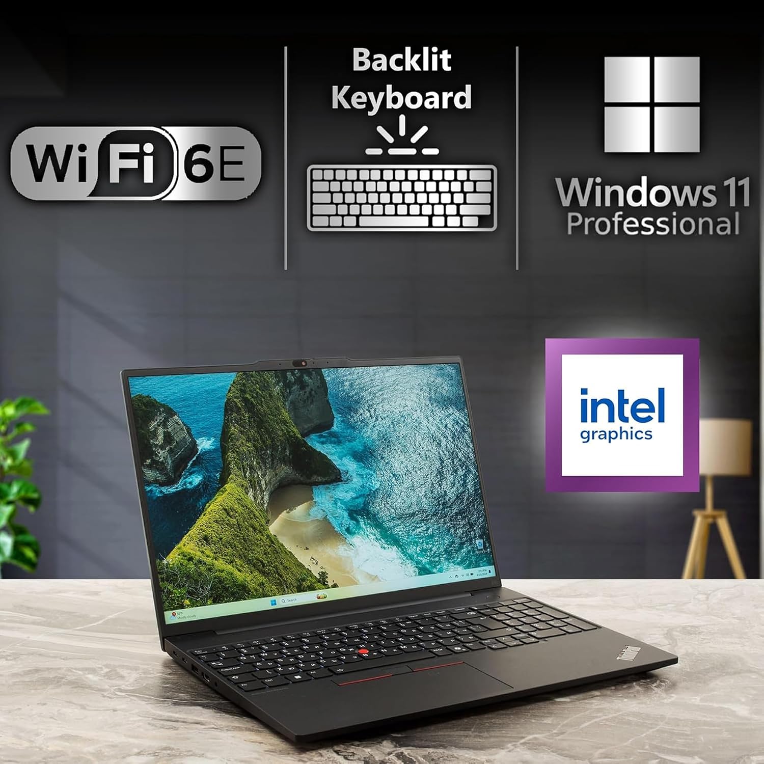 Lenovo ThinkPad E16 Gen 2 Touchscreen 16' FHD+ Display, Intel Ultra 5 125U, 16GB DDR5 RAM, 1TB SSD PCIe, FP, Backlit Keyboard, WiFi 6E + BT, RJ-45, HD Webcam, Win 11 Pro, AI Business Laptop - Black