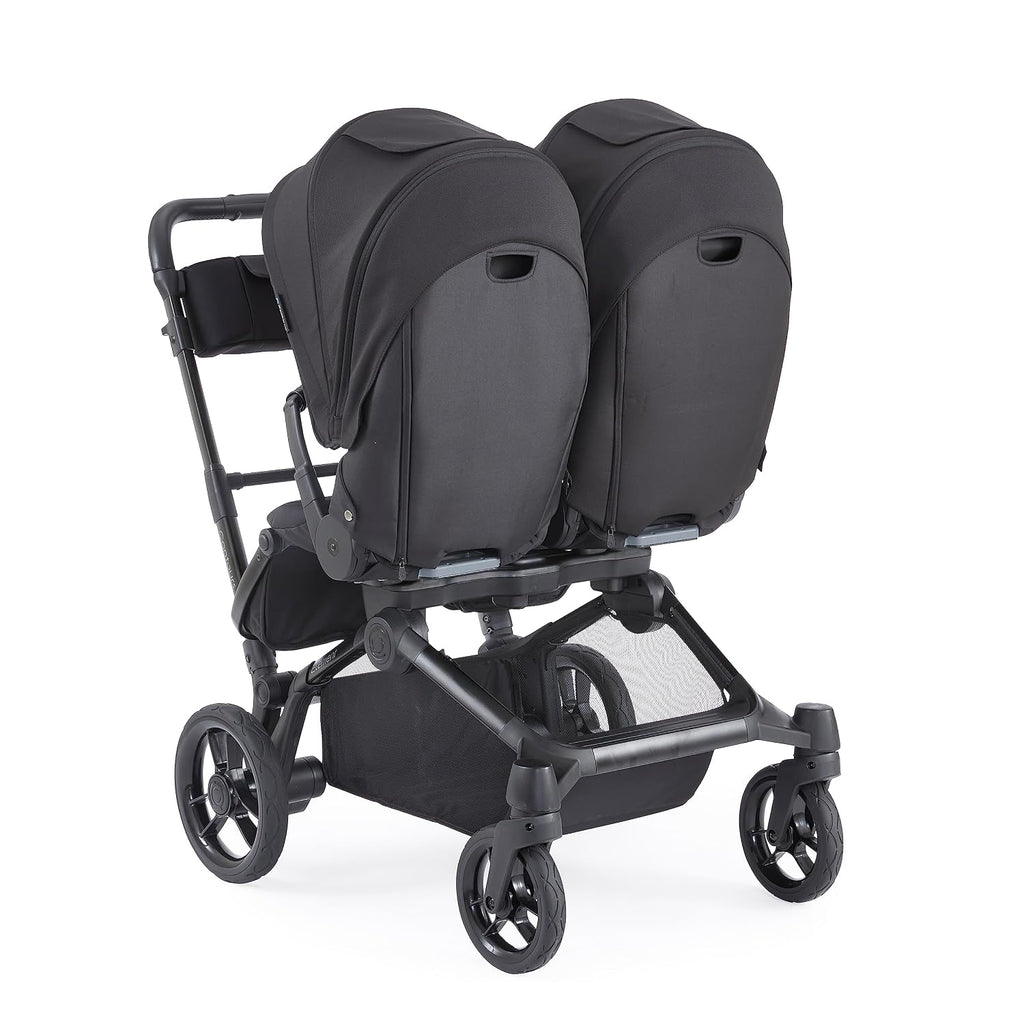 Contours Full Size Second Seat Accessory, Exclusive Compatibility with Element Baby Stroller (Model ZL032), Reversible Seating, Removable Napper Bar, UPF 50+ Canopy, Single to Double Mode, Black