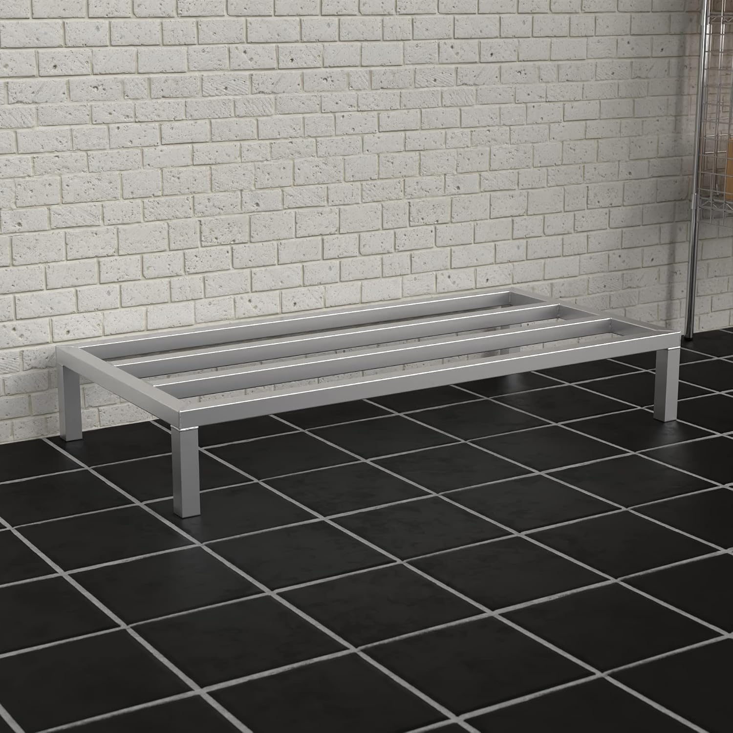 48'' x 24'' x 8'' Aluminum Welded NSF Certified Dunnage Rack - 1780 lb. Capacity, for Restaurant, Storage, Warehouse, Garage