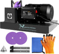 Lawn Mower Blade Sharpener, 1HP 750W Lawn Mower Blade Grinder with 9 in Ceramic Wheel, Flat Blades, Sharpens High/Low Lift, Adjustable Angle Bracket and Blade Balancer, Etc.