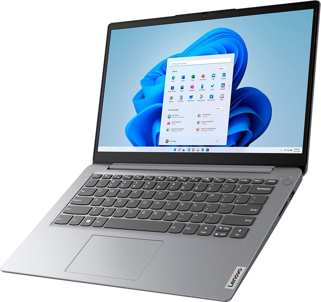 Lenovo Ideapad 1i, 14.0' Laptop, Intel Pentium Silver N5030 Quad-core Processor, 4GB RAM, 128GB Storage, WiFi, Webcam, Bluetooth, Windows 11 S (Renewed)