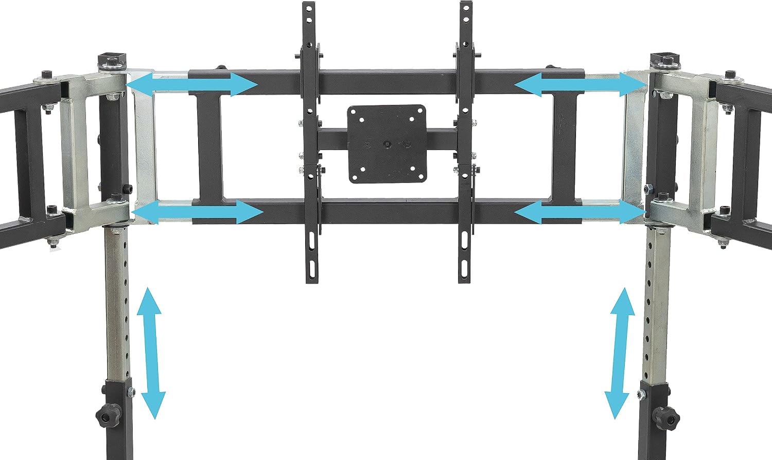 Triple Monitor Floor Stand GEN2 for Racing and Flight Simulators Model LD | for Monitors up to 100x100mm VESA Mount or 24, 27, 32, 34-39 (Triple Stand for Monitors, LD)