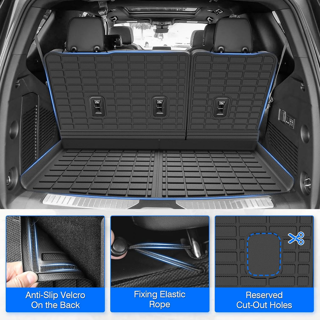 Floor Mats for Chevy Tahoe/GMC Yukon 7 Seats Bucket Seat (Not for Yukon XL) 2021-2025 2026, All Weather Cargo Liner for Tahoe Accessories, Heavy Duty Car Mats, Car Accessories