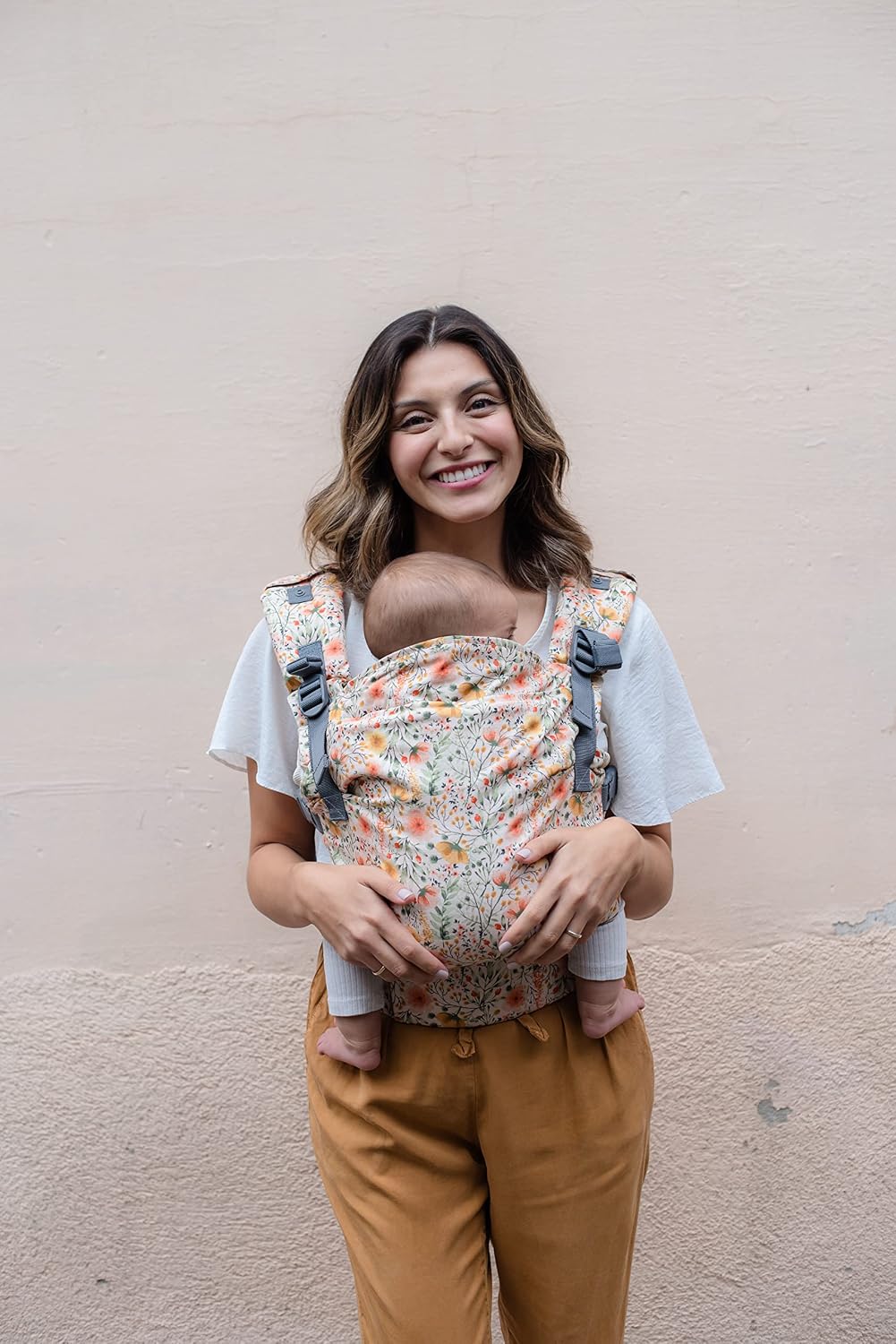 Boba X Baby Carrier - Adjustable Infant Carrier for Newborn to Toddler, Front and Backpack Babywearing 7 to 45 lbs, Ergonomic Baby Carrier with Crossable Straps and Padded Shoulders (Blossom)