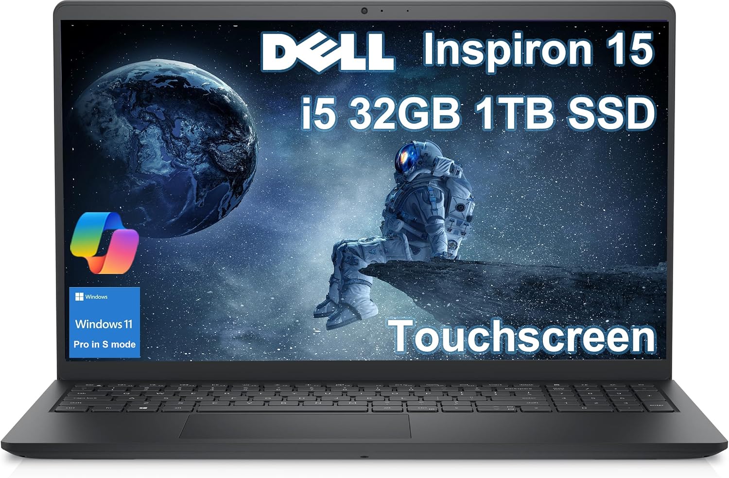 Dell Inspiron 15 Touchscreen Laptop (15.6' FHD LED, Intel 10-Core i5-1334U (> i7-1255U), 32GB RAM, 1TB SSD) for Business & Home, Inspiron 3000 3530, Webcam, Fast Charge, Win 11 Pro in S w/ Copilot