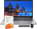 Lenovo IdeaPad 1 15.6' HD Laptop for Students & Business, Intel Celeron N4500, 20GB RAM, 1TB SSD+128GB eMMC, Full-Size Keyboard, WiFi 6, 1 Year Office 365, Win 11, Gray, 160GB Docking Station Set