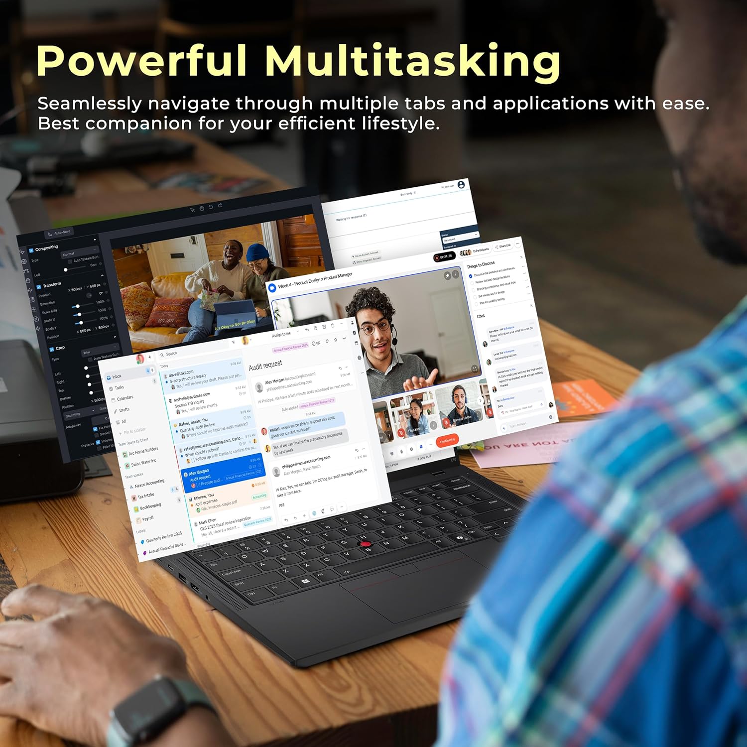 Lenovo ThinkPad T14 Gen 5 14' WUXGA Laptop, Intel Ultra 7 165U-vPro Technology, 16GB RAM, 1.5TB Storage(512GB SSD+1TB Docking Station Set), Backlit Keyboard, Fingerprint, Win11 Pro, Black