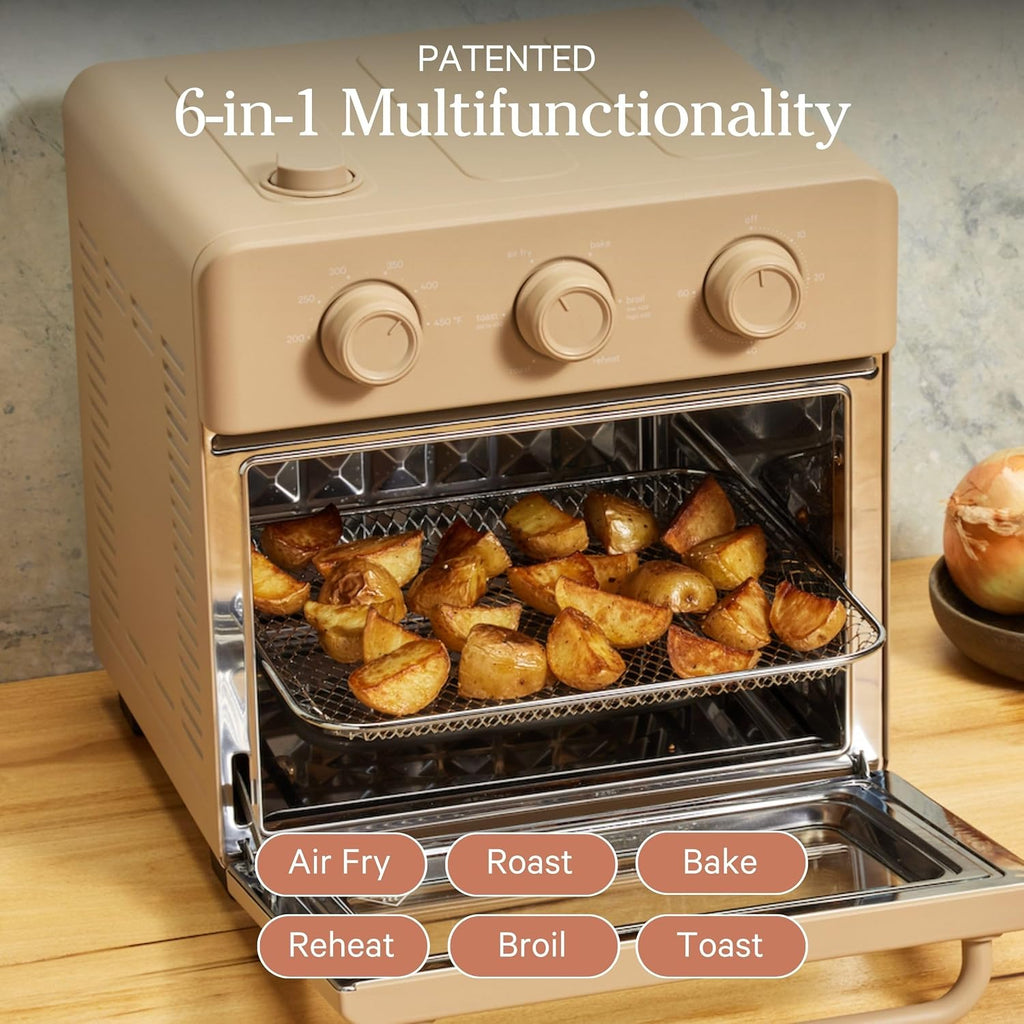 Our Place Wonder Oven + Baker's Kit | 6-in-1 Air Fryer & Toaster Oven with Steam Infusion | 3-Piece Nonstick Ceramic Bakeware Set (Round, Square & Muffin Pan) | Non-Toxic PFAS-Free Baking | Steam