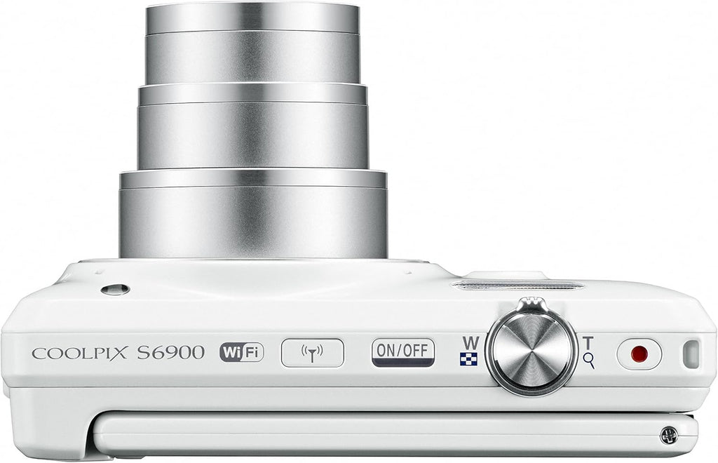 Nikon COOLPIX S6900 16MP Digital Camera with 12x Zoom, Natural White (International Version, No Warranty)