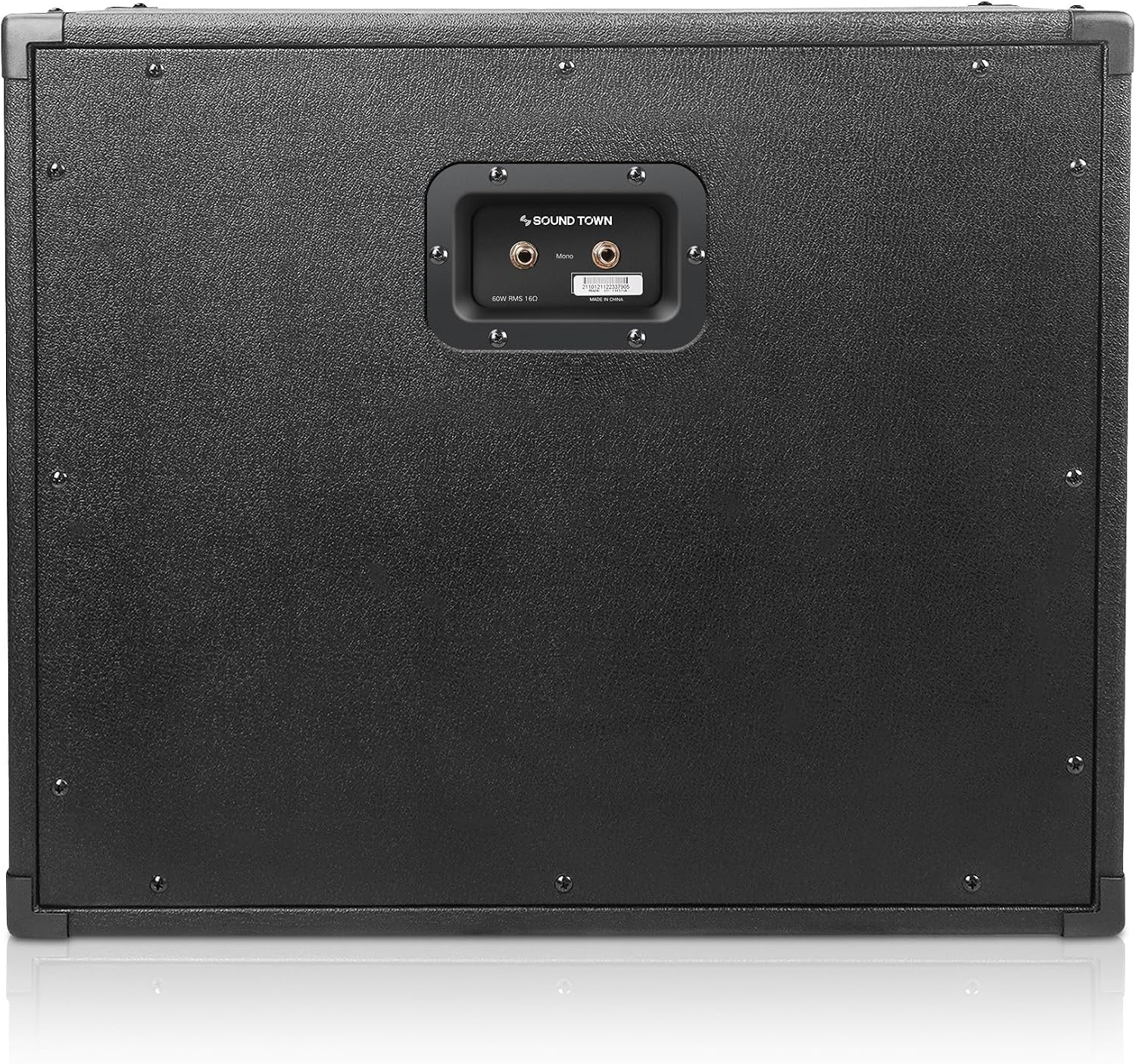 Sound Town 1 x 12' Empty Guitar Speaker Cabinet, with Birch Plywood Construction, Black Tolex, Wheat Cloth Grill, Compatible with Celestion/Eminence Speakers (GUC112BK-EC)
