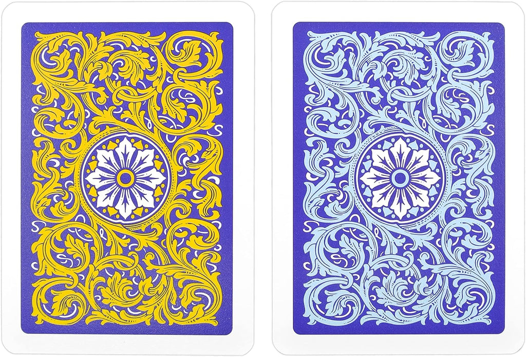 Copag 1546 Neoteric Design 100% Plastic Playing Cards, Poker Size (Standard) Violet/Yellow/Blue (Jumbo Index, 6 Sets)