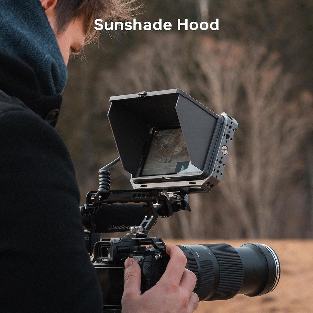 VILTROX DC-X3 Touchscreen FHD IPS Camera Monitor, 2000 nits 4K SDI HDMI in/Out Video Field Monitor Kit with Sunshade Hood, 3D LUT, Waveform, Histogram & Vectorscope Tools, Black